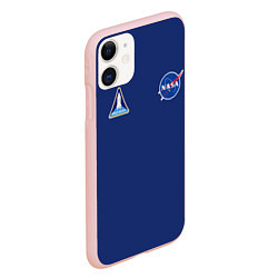Чехол iPhone 11 матовый NASA: Special Form, цвет: 3D-светло-розовый — фото 2