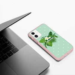 Чехол iPhone 11 матовый Fresh Summer, цвет: 3D-светло-розовый — фото 2