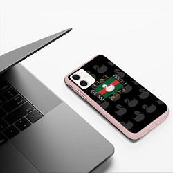 Чехол iPhone 11 матовый GUSSI: Little Style, цвет: 3D-светло-розовый — фото 2