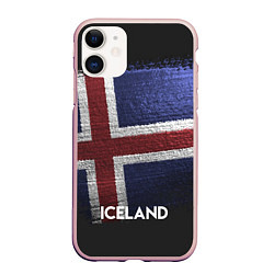 Чехол iPhone 11 матовый Iceland Style, цвет: 3D-светло-розовый