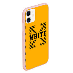 Чехол iPhone 11 матовый Off-White: Yellow Style, цвет: 3D-светло-розовый — фото 2