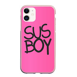 Чехол iPhone 11 матовый Susboy, цвет: 3D-светло-розовый