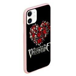 Чехол iPhone 11 матовый Bullet For My Valentine: Temper Temper, цвет: 3D-светло-розовый — фото 2