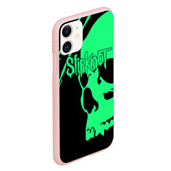 Чехол iPhone 11 матовый Slipknot: Acid Skull, цвет: 3D-светло-розовый — фото 2