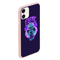 Чехол iPhone 11 матовый Evil Panda, цвет: 3D-светло-розовый — фото 2