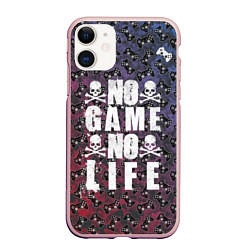 Чехол iPhone 11 матовый No Game No Life, цвет: 3D-светло-розовый