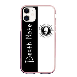 Чехол iPhone 11 матовый Death Note 1, цвет: 3D-светло-розовый
