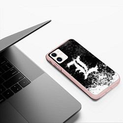 Чехол iPhone 11 матовый DEATH NOTE, цвет: 3D-светло-розовый — фото 2