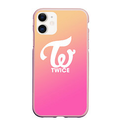 Чехол iPhone 11 матовый TWICE, цвет: 3D-светло-розовый