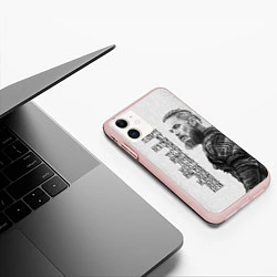 Чехол iPhone 11 матовый И смерти нет почетней той, цвет: 3D-светло-розовый — фото 2