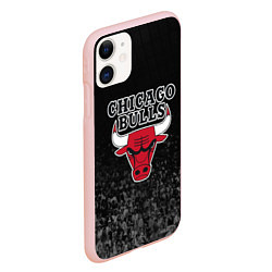 Чехол iPhone 11 матовый CHICAGO BULLS, цвет: 3D-светло-розовый — фото 2