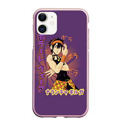 Чехол iPhone 11 матовый JoJo Bizarre Adventure, цвет: 3D-светло-розовый