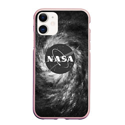 Чехол iPhone 11 матовый NASA, цвет: 3D-светло-розовый