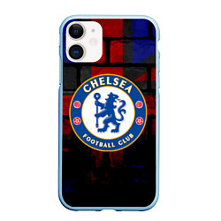 Чехол iPhone 11 матовый Chelsea цвета 3D-голубой — фото 1