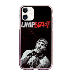 Чехол iPhone 11 матовый Limp Bizkit, цвет: 3D-светло-розовый