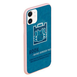 Чехол iPhone 11 матовый Rook R6s, цвет: 3D-светло-розовый — фото 2