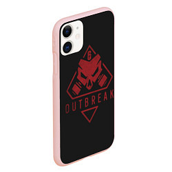Чехол iPhone 11 матовый Rainbow Six Siege, цвет: 3D-светло-розовый — фото 2