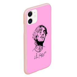 Чехол iPhone 11 матовый LIL PEEP, цвет: 3D-светло-розовый — фото 2