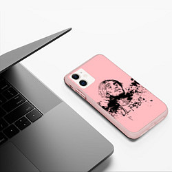 Чехол iPhone 11 матовый LIL PEEP, цвет: 3D-светло-розовый — фото 2