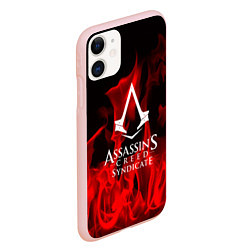 Чехол iPhone 11 матовый Assassin’s Creed: Syndicate, цвет: 3D-светло-розовый — фото 2