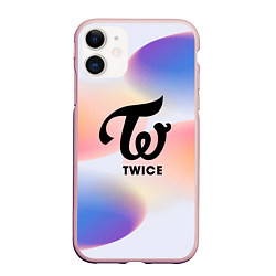 Чехол iPhone 11 матовый TWICE, цвет: 3D-светло-розовый