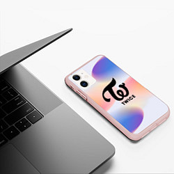 Чехол iPhone 11 матовый TWICE, цвет: 3D-светло-розовый — фото 2