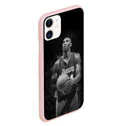 Чехол iPhone 11 матовый Коби Брайант, цвет: 3D-светло-розовый — фото 2