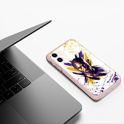 Чехол iPhone 11 матовый KOBE BRYANT, цвет: 3D-светло-розовый — фото 2