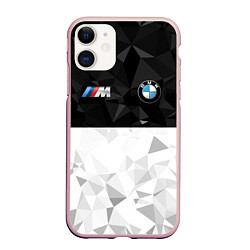 Чехол iPhone 11 матовый BMW M SPORT, цвет: 3D-светло-розовый