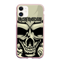 Чехол iPhone 11 матовый Iron Maiden, цвет: 3D-светло-розовый