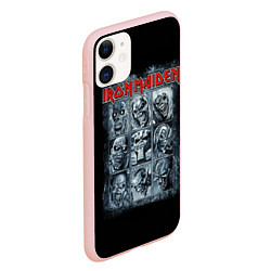 Чехол iPhone 11 матовый Iron Maiden, цвет: 3D-светло-розовый — фото 2