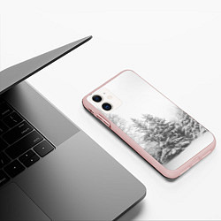 Чехол iPhone 11 матовый Winter Storm, цвет: 3D-светло-розовый — фото 2