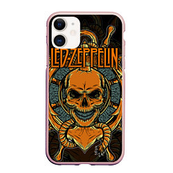 Чехол iPhone 11 матовый Led Zeppelin, цвет: 3D-светло-розовый