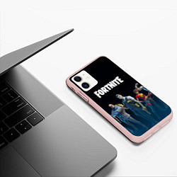 Чехол iPhone 11 матовый FORTNITE 2 СЕЗОН ГЛАВА 2, цвет: 3D-светло-розовый — фото 2