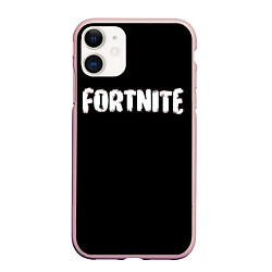 Чехол iPhone 11 матовый FORTNITE, цвет: 3D-светло-розовый