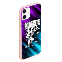 Чехол iPhone 11 матовый FORTNITE X MARSHMELLO, цвет: 3D-светло-розовый — фото 2