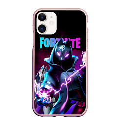 Чехол iPhone 11 матовый FORTNITE, цвет: 3D-светло-розовый