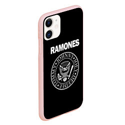 Чехол iPhone 11 матовый RAMONES, цвет: 3D-светло-розовый — фото 2