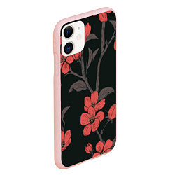 Чехол iPhone 11 матовый САКУРА, цвет: 3D-светло-розовый — фото 2