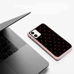 Чехол iPhone 11 матовый РОЗЫ, цвет: 3D-светло-розовый — фото 2