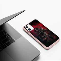 Чехол iPhone 11 матовый PREDATOR, цвет: 3D-светло-розовый — фото 2
