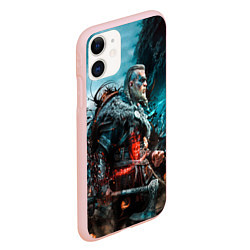 Чехол iPhone 11 матовый ASSASSINS CREED VALHALLA, цвет: 3D-светло-розовый — фото 2