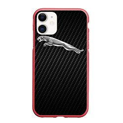 Чехол iPhone 11 матовый Jaguar Z, цвет: 3D-красный