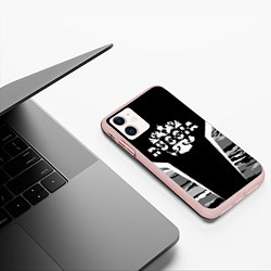 Чехол iPhone 11 матовый Константин - камуфляж, цвет: 3D-светло-розовый — фото 2