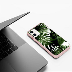 Чехол iPhone 11 матовый Джунгли, цвет: 3D-светло-розовый — фото 2