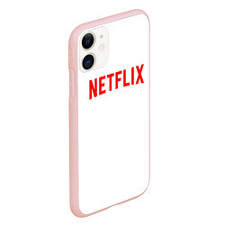 Чехол iPhone 11 матовый NETFLIX, цвет: 3D-светло-розовый — фото 2
