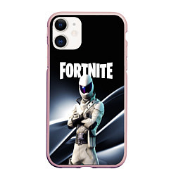 Чехол iPhone 11 матовый FORTNITE, цвет: 3D-светло-розовый