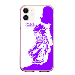Чехол iPhone 11 матовый JoJo Bizarre Adventure, цвет: 3D-светло-розовый