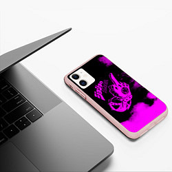 Чехол iPhone 11 матовый JoJo Bizarre Adventure, цвет: 3D-светло-розовый — фото 2