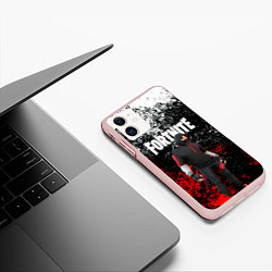 Чехол iPhone 11 матовый IKONIK FORTNITE, цвет: 3D-светло-розовый — фото 2